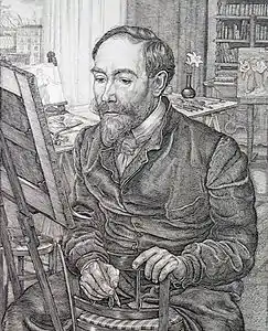 Steinlen, gravure par Pieter Dupont.