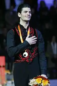 Stéphane Lambiel (Suisse), vice-champion olympique en 2006, champion du monde en 2005 et 2006.