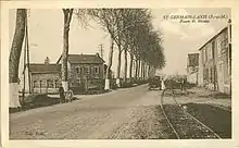  Route de Meaux à Saint-Germain-Laxis en direction de Crisenoy, au début du XXe&nbsp;siècle.