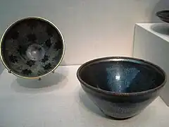 Bols à thé, dynastie des Song, glaçure à l'oxyde de fer "œil de perdrix" et "fourrure de lièvre" ou jian