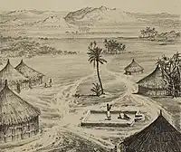 Simple mosquée de village en Haute Nubie, milieu du XIXe&nbsp;siècle.