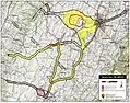 Carte du champ de bataille et des zones d'étude par le programme de protection des champs de bataille américains.
