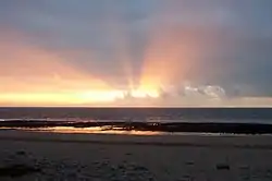 Lever de soleil sur la baie de Camarthen.