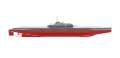 Modèle numérique du sous-marin Surcouf qui a inspiré le navire-école Maginot.