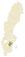 Carte représentant la province d'Östergötland au sein de la Suède, au sud-est du pays.