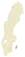 Carte représentant la province de Gotland au sein de la Suède, au sud-est du pays.