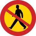 Interdiction aux piétons
