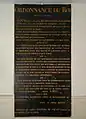 Plaque de remerciement pour le roi.