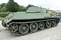 T-34 intact capturé par les forces finlandaises surnommé «Sotka» au musée des chars de Bovington semblable à celui utilisé par les élèves de Continuation.