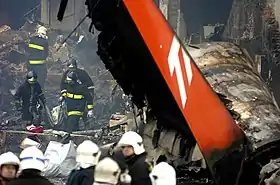 Les restes carbonisés de l'A320, après l'accident du vol 3054