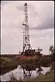 Plate-forme d'extraction du gaz à Bayou Gauche.