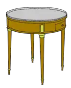 Table guéridon type « jeu de bouillotte ».