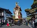Charrette traditionnelle du Festival de Takayama au Japon, tirée à la main