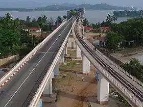 Le pont sur la Salouen à Moulmein
