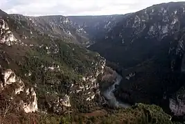 Le cirque des Baumes et les gorges du Tarn à Saint-Georges-de-Lévéjac, Lozère.