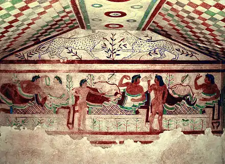 Tombe des Léopards de la nécropole de Monterozzi.