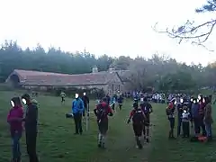 La ferme du Cade (831&nbsp;m), ici sur le Grand Trail des Templiers 2014