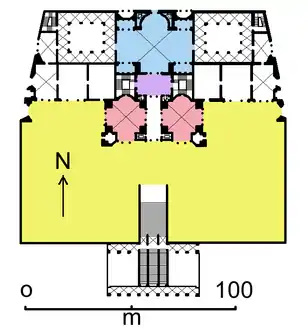 Plan des thermes de Titus (Rome, Italie),fin du Ier siècle.