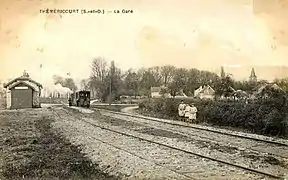 La gare au tout début du XXe&nbsp;siècle...
