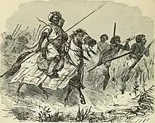 Un caboceer menant ses soldats, illustration de 1877.