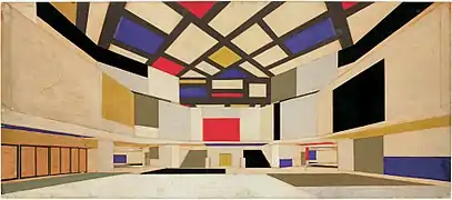 Cornelis van Eesteren et Theo van Doesburg, Hall de l'Université d'Amsterdam, 1923