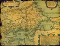 La Thrace ottomane en 1585 (carte d'Abraham Ortelius).