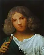 Berger à la flûte, Giorgione