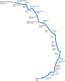 Voir la carte de la ligne.