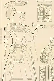 Détail d'une fresque représentant Ramsès&nbsp;VII.