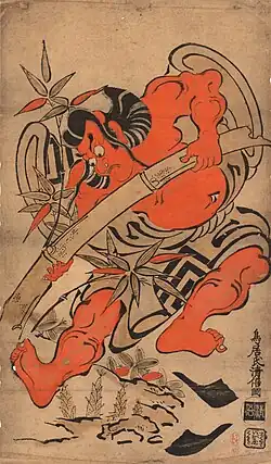 Affiche de Kiyomasu présentant l'acteur Ichikawa Danjūrō I dans l'un de ses rôles Aragoto.