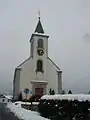 Église de Transinne sous la neige