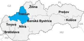 Localisation de Myjava