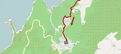 Zone de l'arrivée.