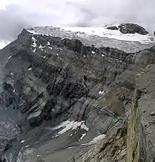 Bordure méridionale du glacier.