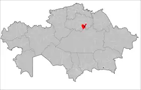 Localisation de District de Tselinograd