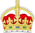 La couronne tudor est le dessin actuellement utilisé sur les armoiries royales.