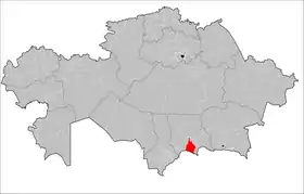 Localisation de District de Turar Ryskoulov
