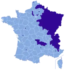 Tracé approximatif d'après l'atlas publié en 1995.