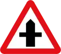 Intersection avec une route non prioritaire