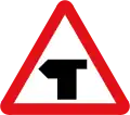 Intersection avec une route non prioritaire