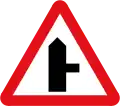 Intersection avec une route non prioritaire