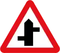 Intersection avec des routes non prioritaires