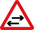 Circulation dans les deux sens à l'intersection