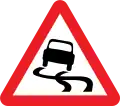 Chaussée glissante
