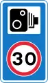 Rappel de la limitation de vitesse avec présence de radars