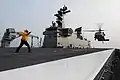 Un MH-60S de l'US Navy apponte sur le Dokdo (28 novembre 2007).