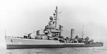 Les petits navires, comme le USS&nbsp;Hambleton, ont été les plus efficaces pour soutenir l'avancée des troupes à terre.
