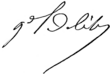 Signature de Ernest Courtot de Cissey