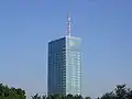 La tour Ušće, après sa reconstruction