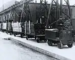 Transport du bois aux usines Angus, vers 1930.